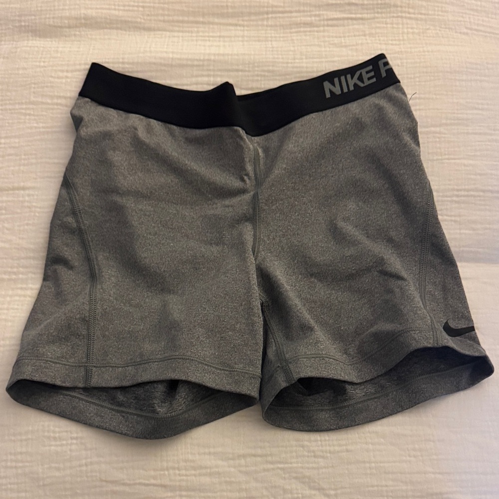 Nike Women's Black and Gray Athletic Shorts